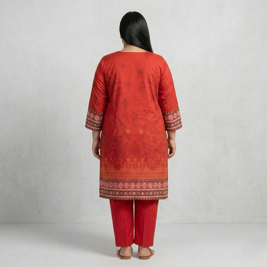 Crimson Heritage Premium Cotton Lawn 2PC Suit PSW-10998