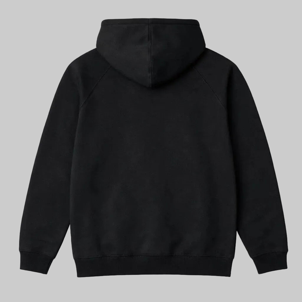 Black Classic Fleece Pullover Hoodie PSM-10463