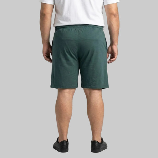 Teal Green Elastic Waist Jersey Shorts PSM-11339