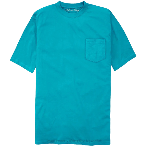 Aqua Big & Tall Cotton Pocket Plus Size T-Shirt PSM-9248