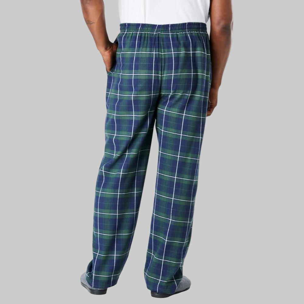 Balsam Green Plaid Flannel Pajama Pants – Big & Tall Brushed Cotton
