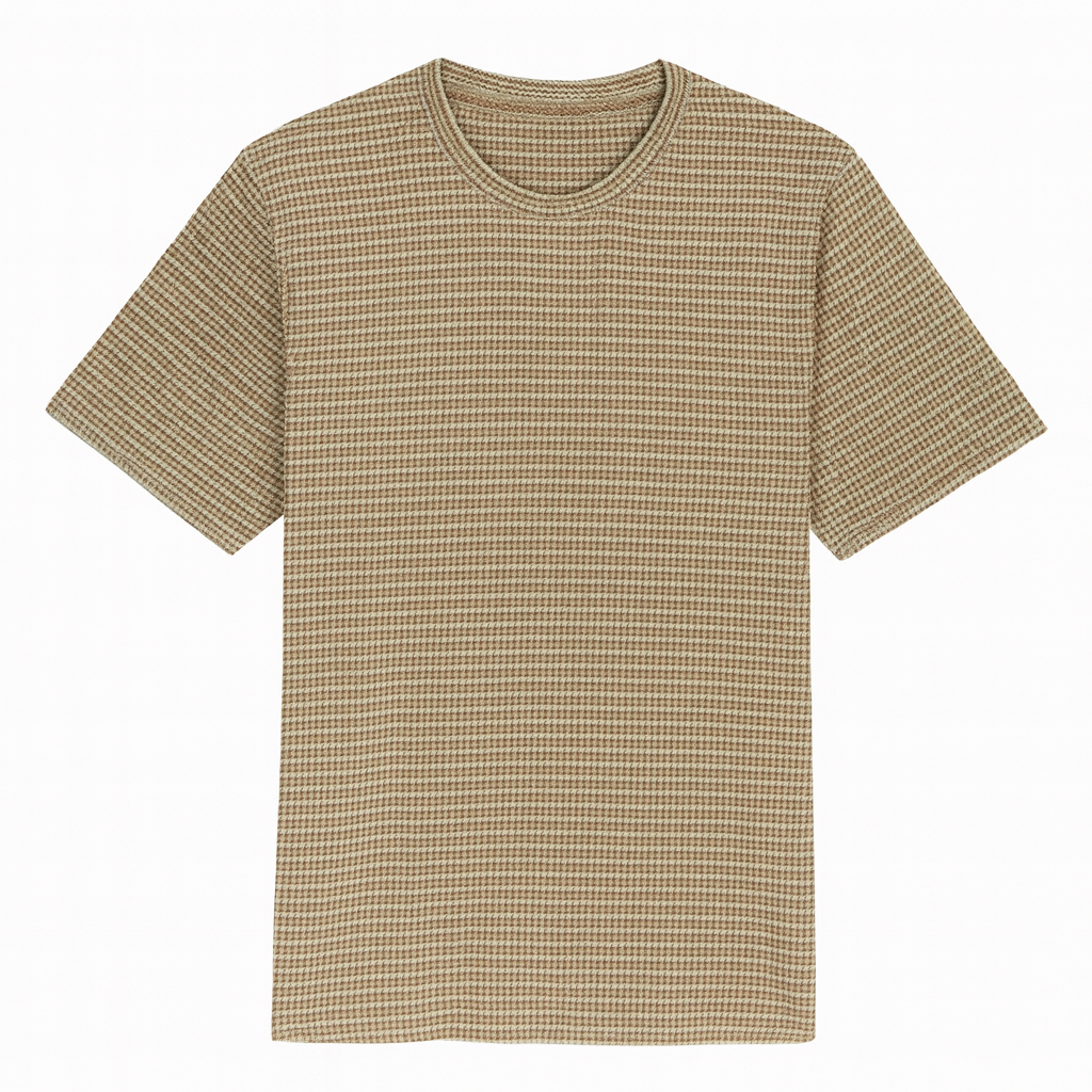 Shop plus-size thermal striped t-shirt for men (2XL–3XL). Soft thermal knit fabric keeps you warm and comfortable. Perfect for layering and casual wear.