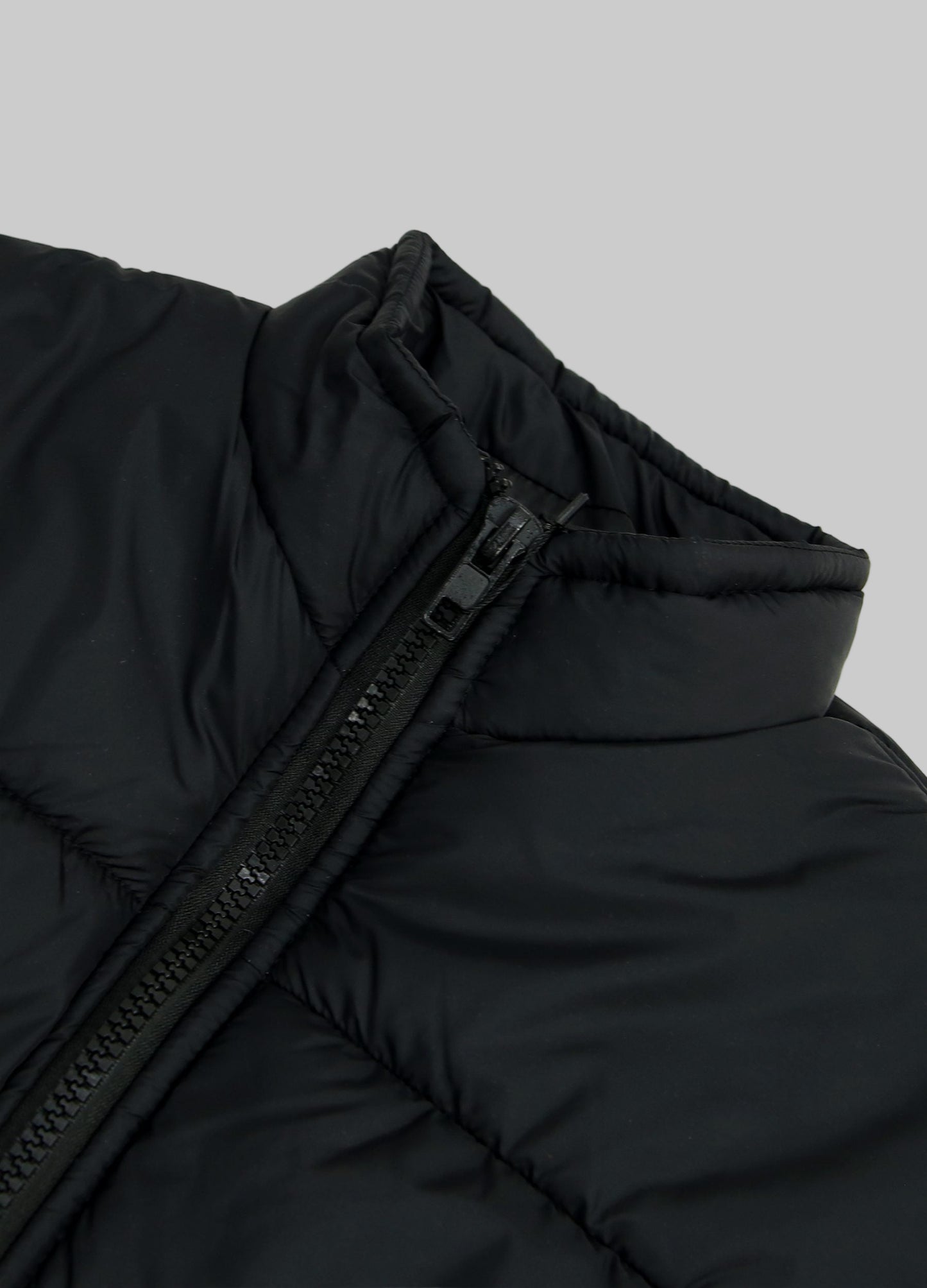 Black Big Size Sleeveless Puffer Jacket PSM-6126-8642