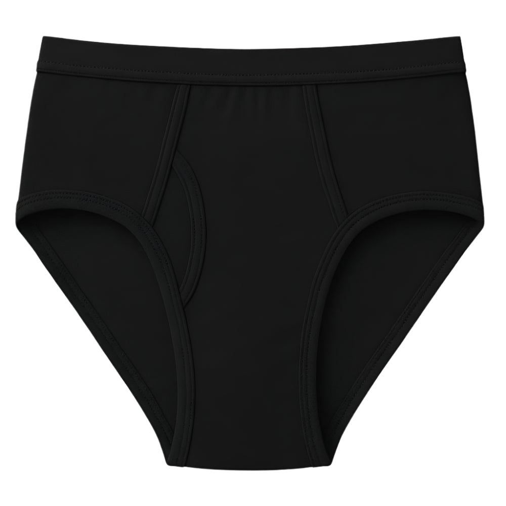 Black big size men’s cotton brief – full-rise classic fit with soft waistband