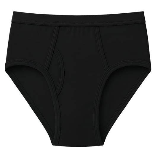Black big size men’s cotton brief – full-rise classic fit with soft waistband