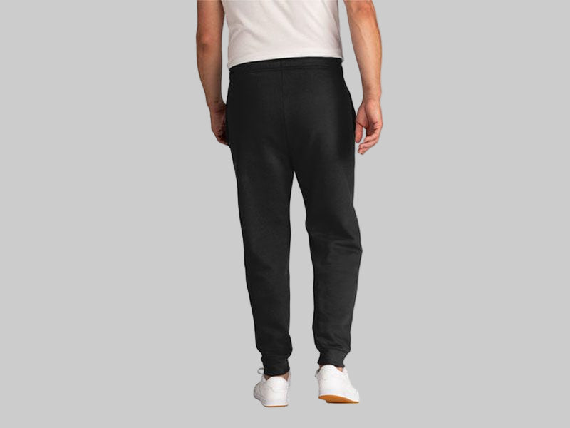 Black Light Fleece Big Size Close Bottom Joggers PSM-6440