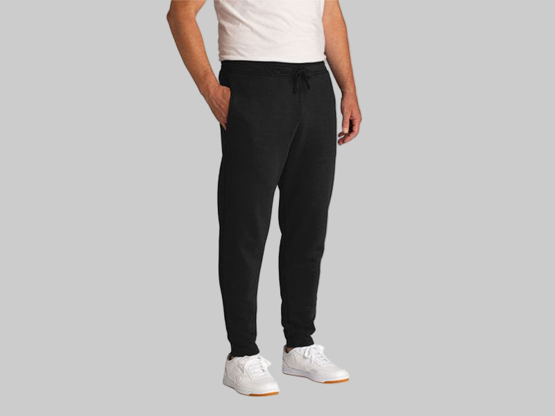 Black Light Fleece Big Size Close Bottom Joggers PSM-6440