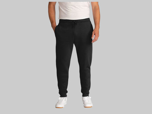 Black Light Fleece Big Size Close Bottom Joggers PSM-6440