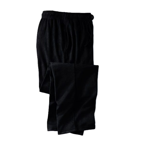 Black Lightweight Cotton Jersey Pajama Pants with Drawstring Waist and Side Pockets – Relaxed Fit