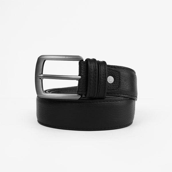 Black Plus-Size Textured Leather Belt PSM-9252