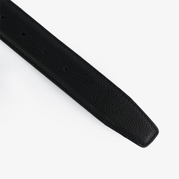 Black Plus-Size Textured Leather Belt PSM-9252