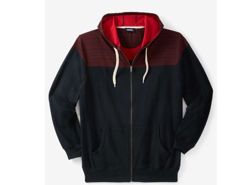Black Terry Big & Tall Size Snow Lodge Hoodie PSM-5008