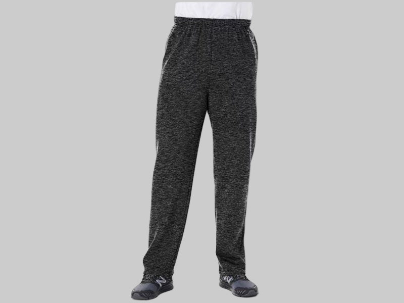 Black White Heather Fleece Big Size Open Bottom Trouser PSM-5039