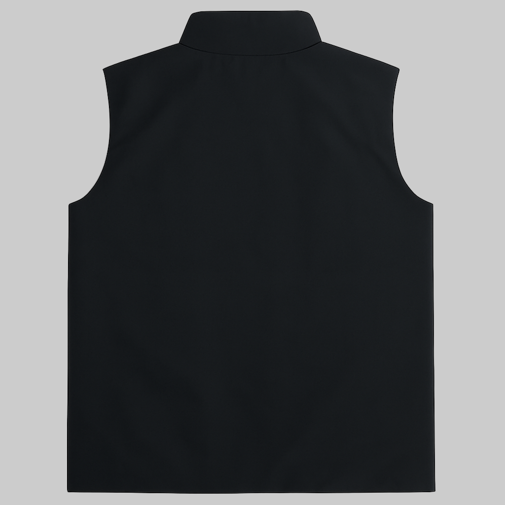 Black Plus-Size Sleeveless Puffer Jacket PSM-10002