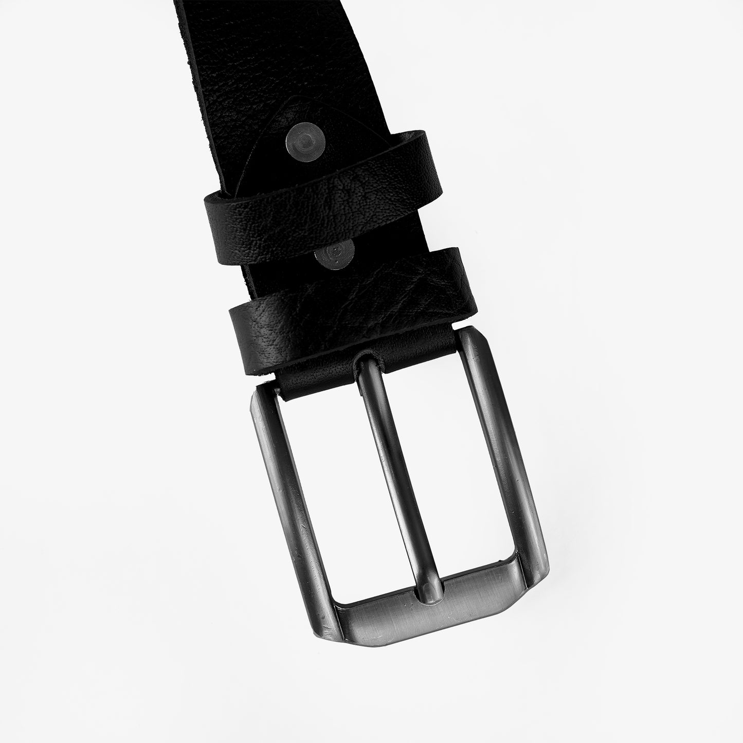 Black Premium Plus-Size Leather Belt PSM-9288