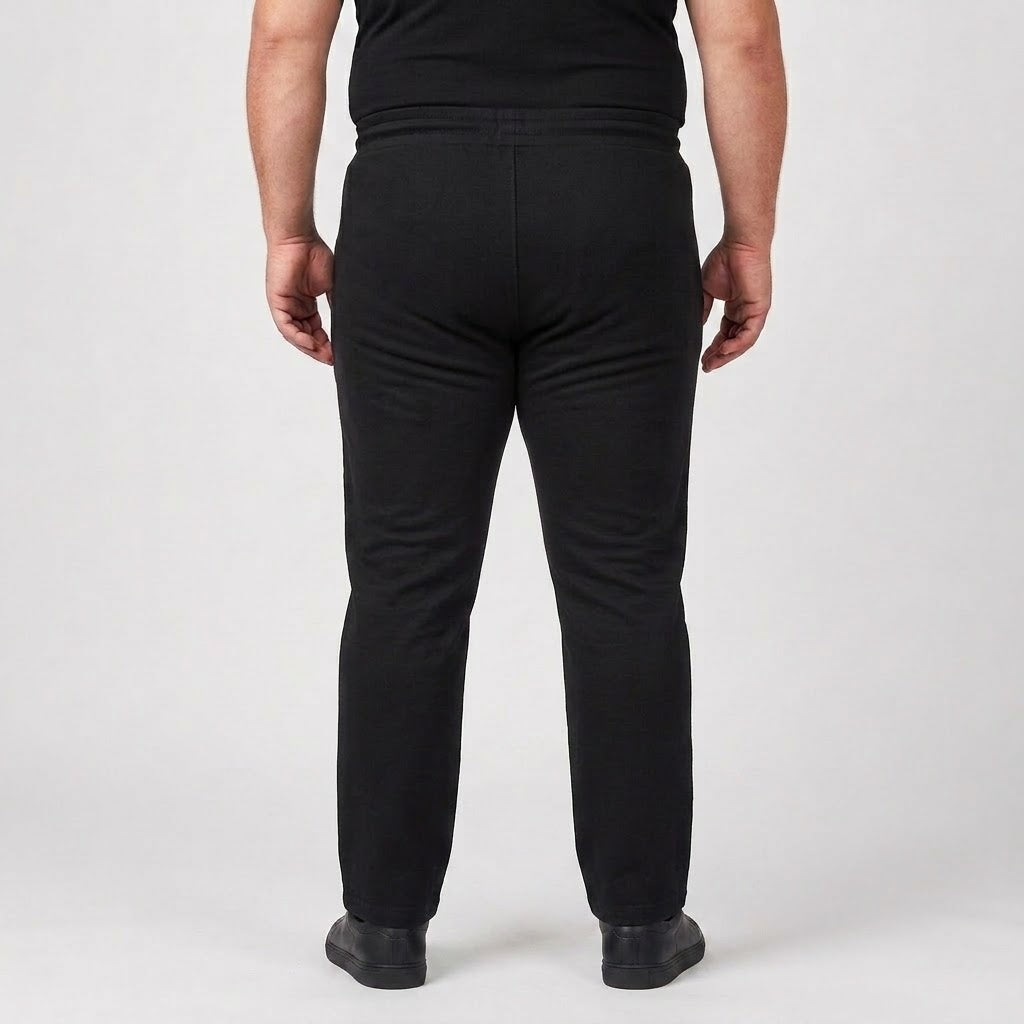 Black Big & Tall Jersey Trouser with elastic waistband and drawstring