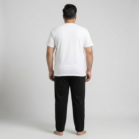 Black Comfort Fit Terry Trousers PSM-11130