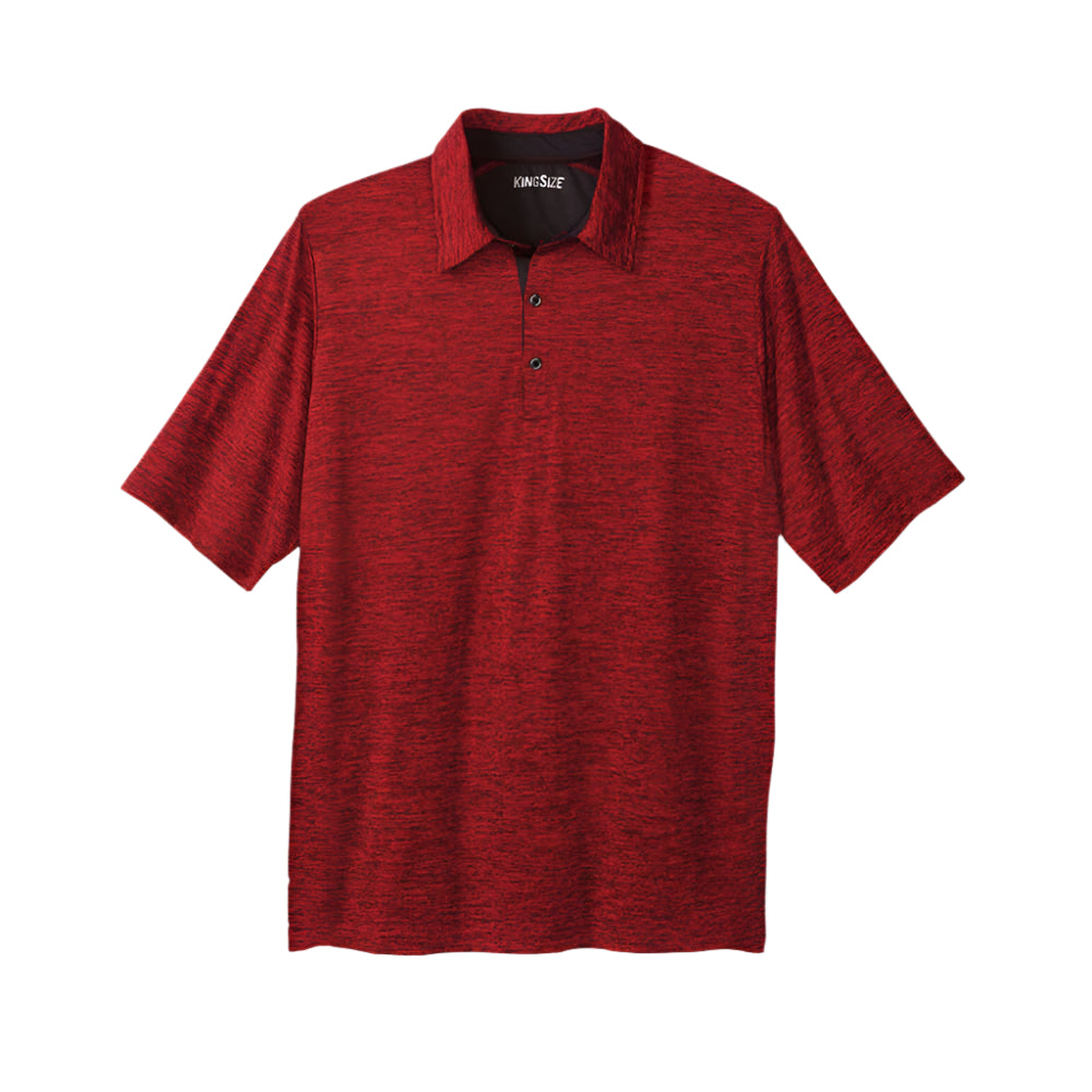 Blaze Red Marl Moisture Wicking Polo Shirt designed for comfort and performance with moisture-wicking fabric."