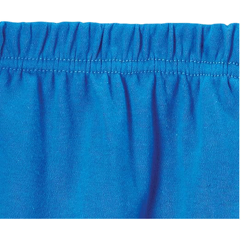 Plus size blue women’s elastic waist pants with drawstring and straight leg – soft cotton-poly everyday bottoms