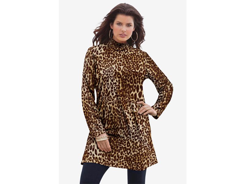 Brown Classic Mockneck Ultimate Tunic PSW-7270