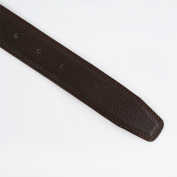 Brown Plus-Size Textured Leather Belt PSM-9253