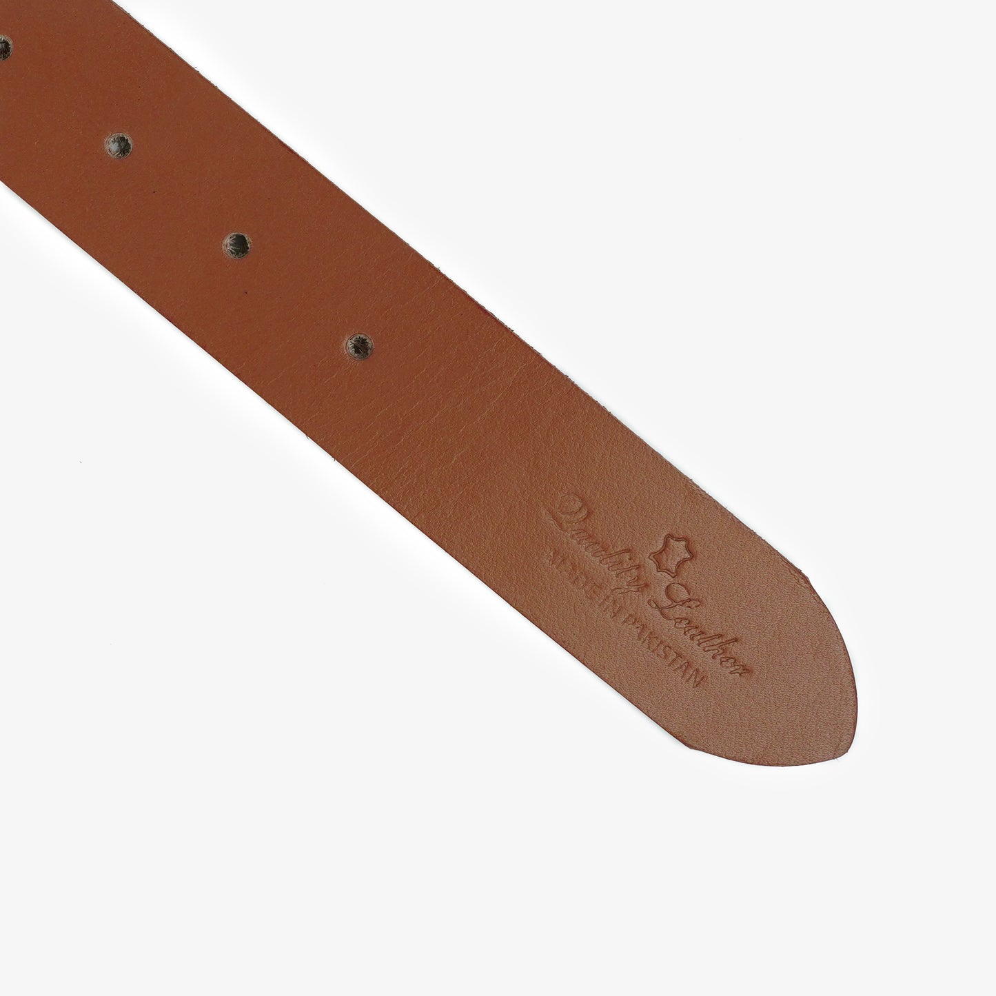 Brown plus-size leather belt with a silver buckle, designed for a comfortable and stylish fit.