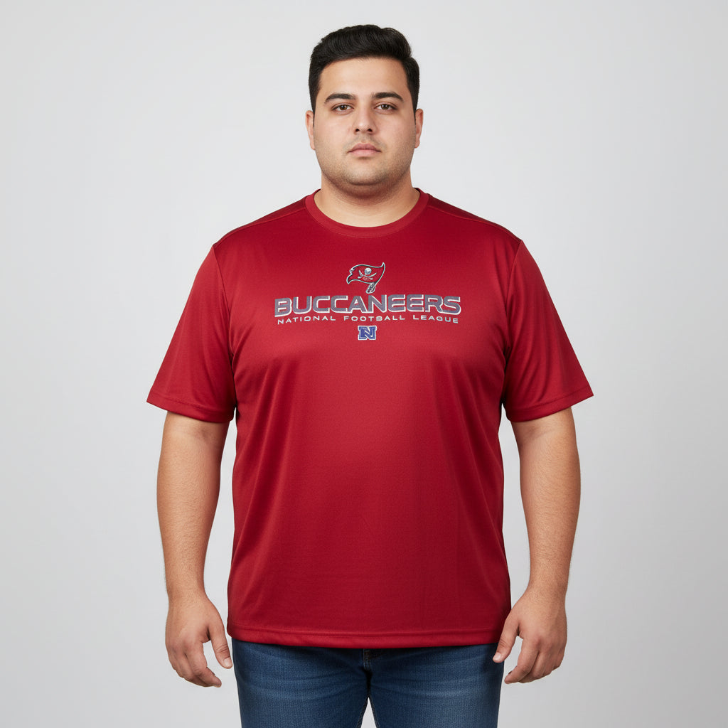 Red Polyester Big Size Short Sleeve T-Shirt PSM-3220