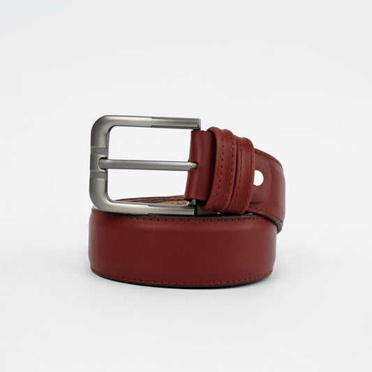 Burgundy Plus-Size Leather Belt PSM-9257