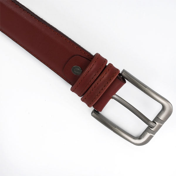 Burgundy Plus-Size Leather Belt PSM-9257