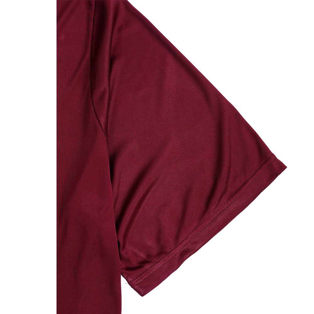 Burgundy Polyester Plus Size T-Shirt PSM-7773
