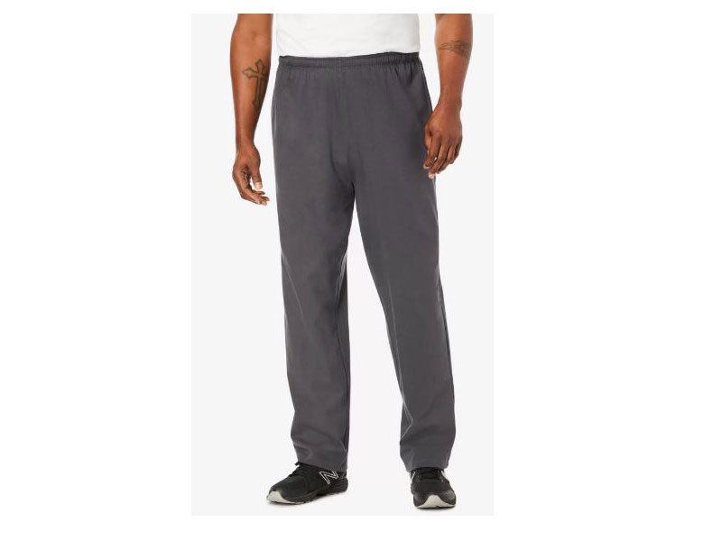 Plus-size lightweight cotton sweatpants with an adjustable drawstring waistband, open bottom, and relaxed fit for ultimate comfort.