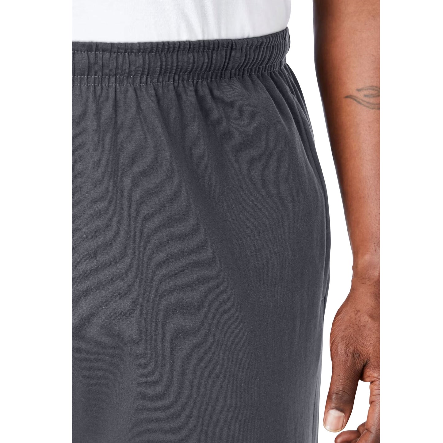 Men’s Carbon jersey trousers in Big & Tall sizes with drawstring waist and side pockets, made from soft cotton for relaxed, everyday comfort.