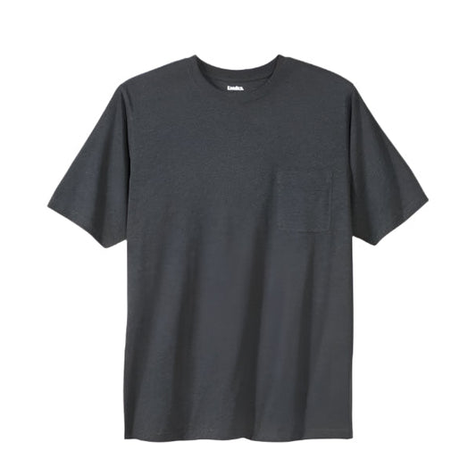 Charcoal Crewneck T-Shirt with Chest Pocket