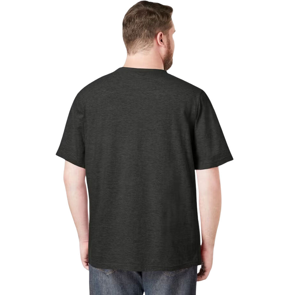Charcoal Crewneck T-Shirt – Flat Lay Display of Soft Cotton Fabric with Classic Crewneck and Short Sleeves