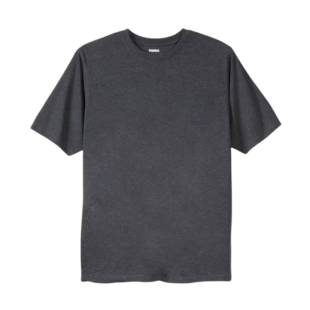 Charcoal Crewneck T-Shirt – Flat Lay Display of Soft Cotton Fabric with Classic Crewneck and Short Sleeves