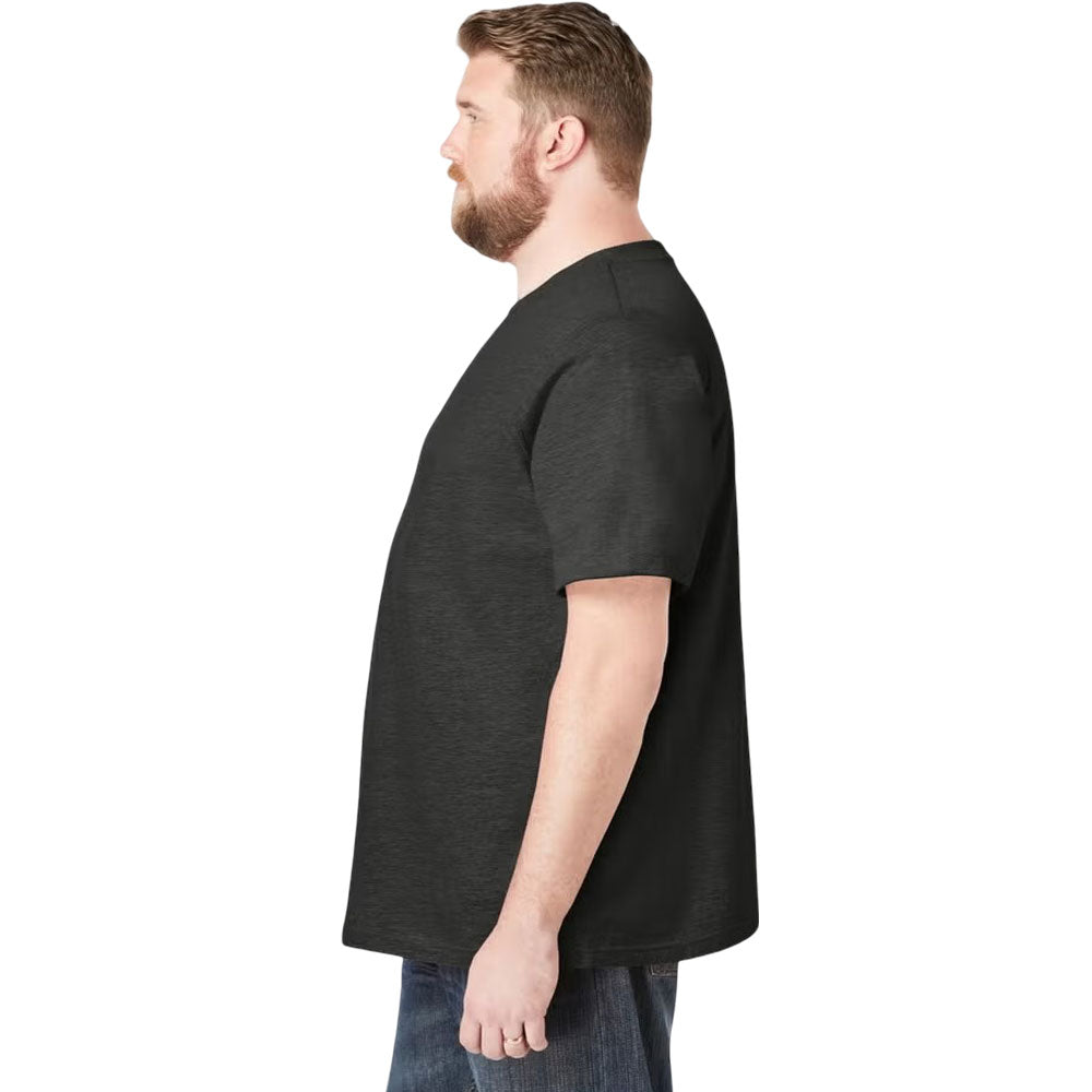 Charcoal Crewneck T-Shirt – Flat Lay Display of Soft Cotton Fabric with Classic Crewneck and Short Sleeves