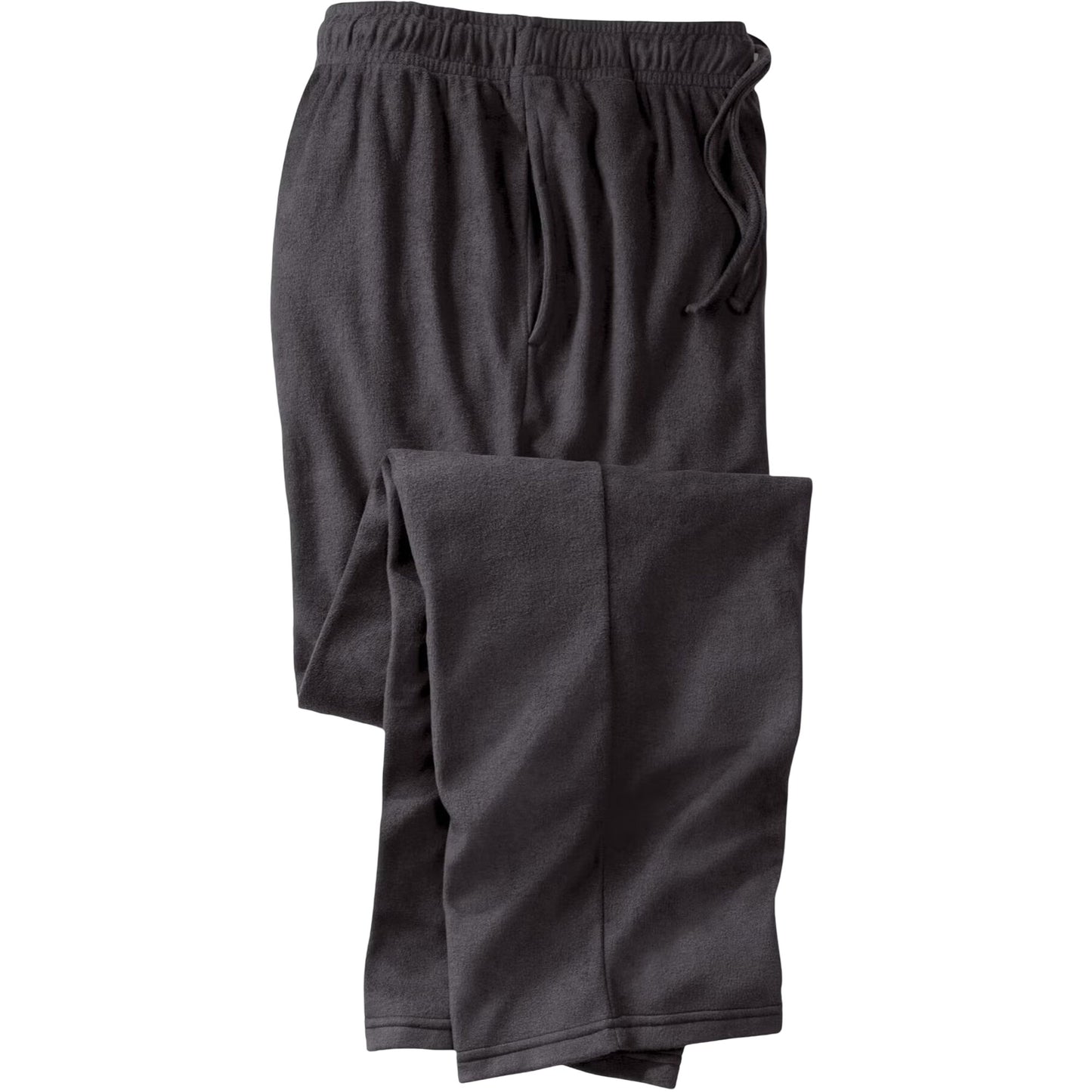 Men’s charcoal lightweight cotton jersey pajama pants with drawstring waistband and side pockets, ideal for plus-size comfort and relaxed wear.
