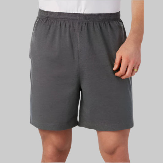 Charcoal Lightweight Jersey Big Size Shorts with an elastic waistband, breathable fabric, and a relaxed fit for all-day comfort.