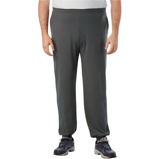 Charcoal Lightweight Cotton-Blend Jogger Pants with Elastic Cuffs and Pockets – Relaxed Fit
