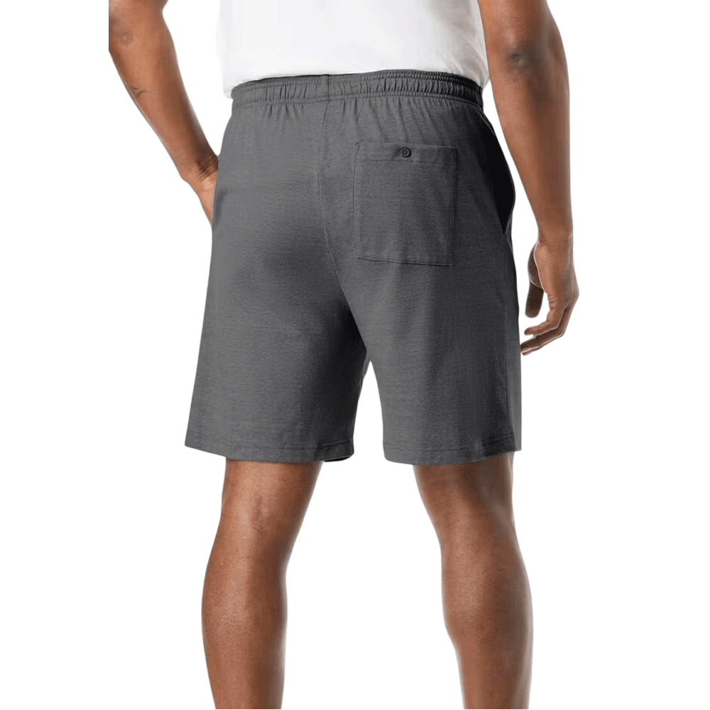 Charcoal Lightweight Jersey Big Size Shorts with an elastic waistband, breathable fabric, and a relaxed fit for all-day comfort.