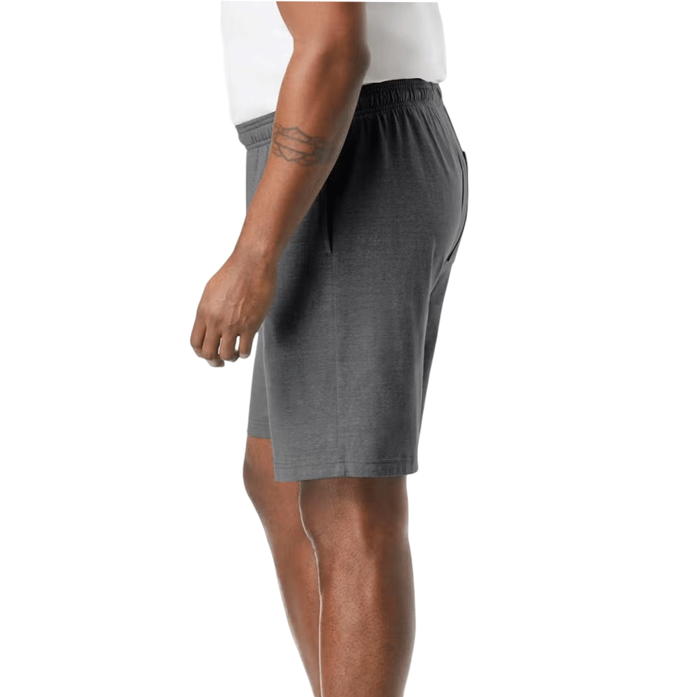 Charcoal Lightweight Jersey Big Size Shorts with an elastic waistband, breathable fabric, and a relaxed fit for all-day comfort.