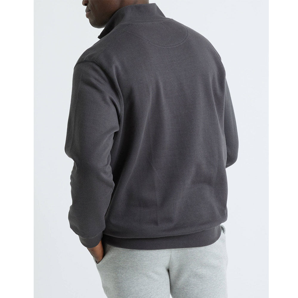Charcoal Zip-Up Trucker Collar Fleece Sweatshirt PSM-8927