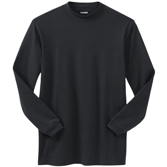 Charcoal Mock Neck T-Shirt – Flat Lay of Soft Cotton Fabric and Minimalist Design