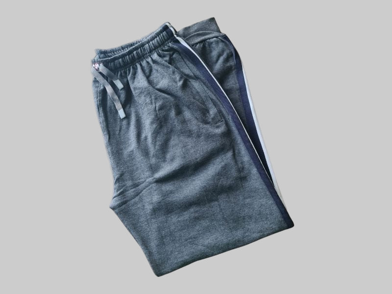 Stripe Fleece Big Size Zipper Pocket Jogger PSM-7517