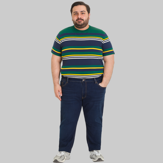 Classic Dark Indigo Slim Jeans – slim fit men’s denim with stretch, tapered leg, and dark wash finish.