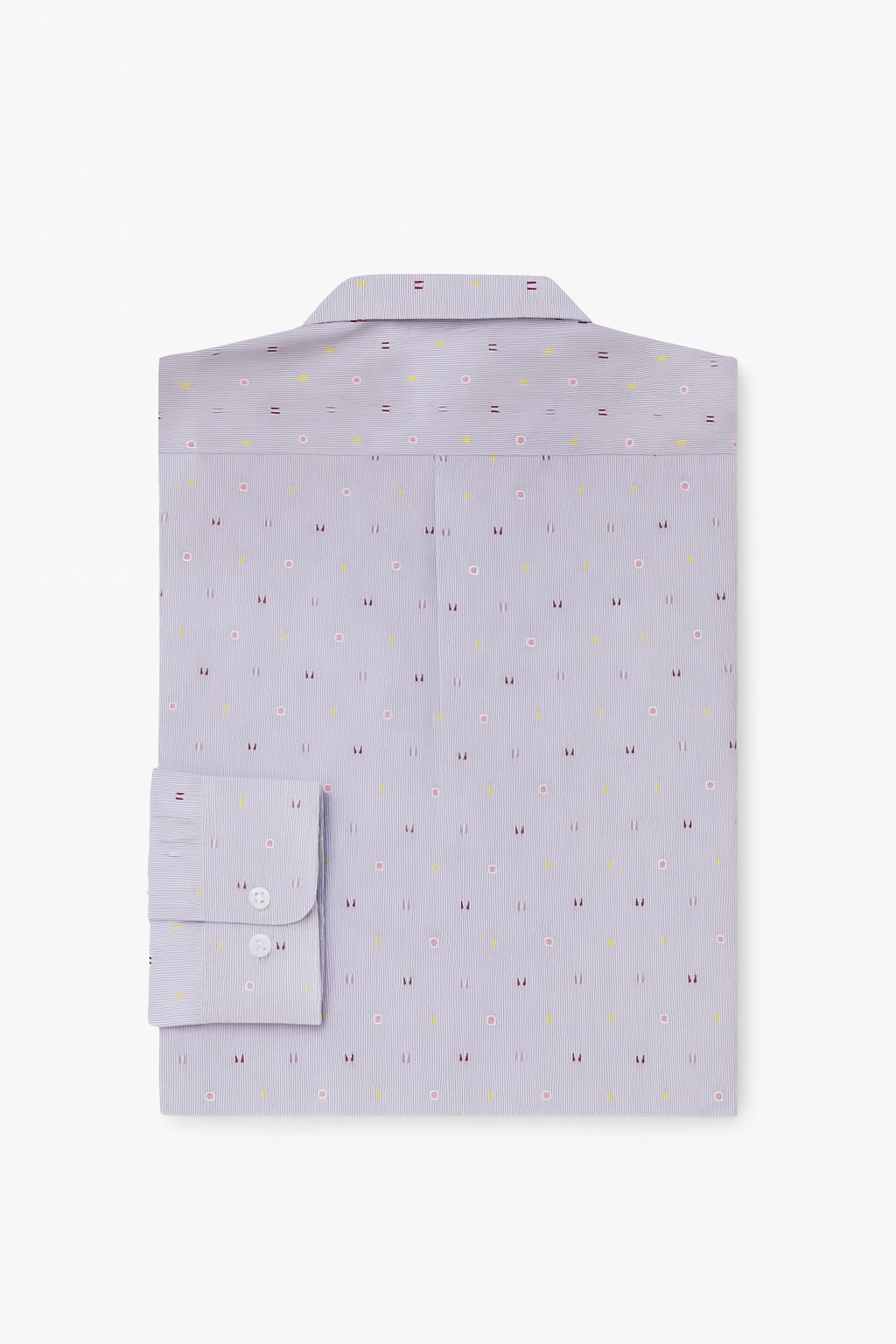 Lavender Micro-Dot Plus Size Casual Shirt PSM-9882