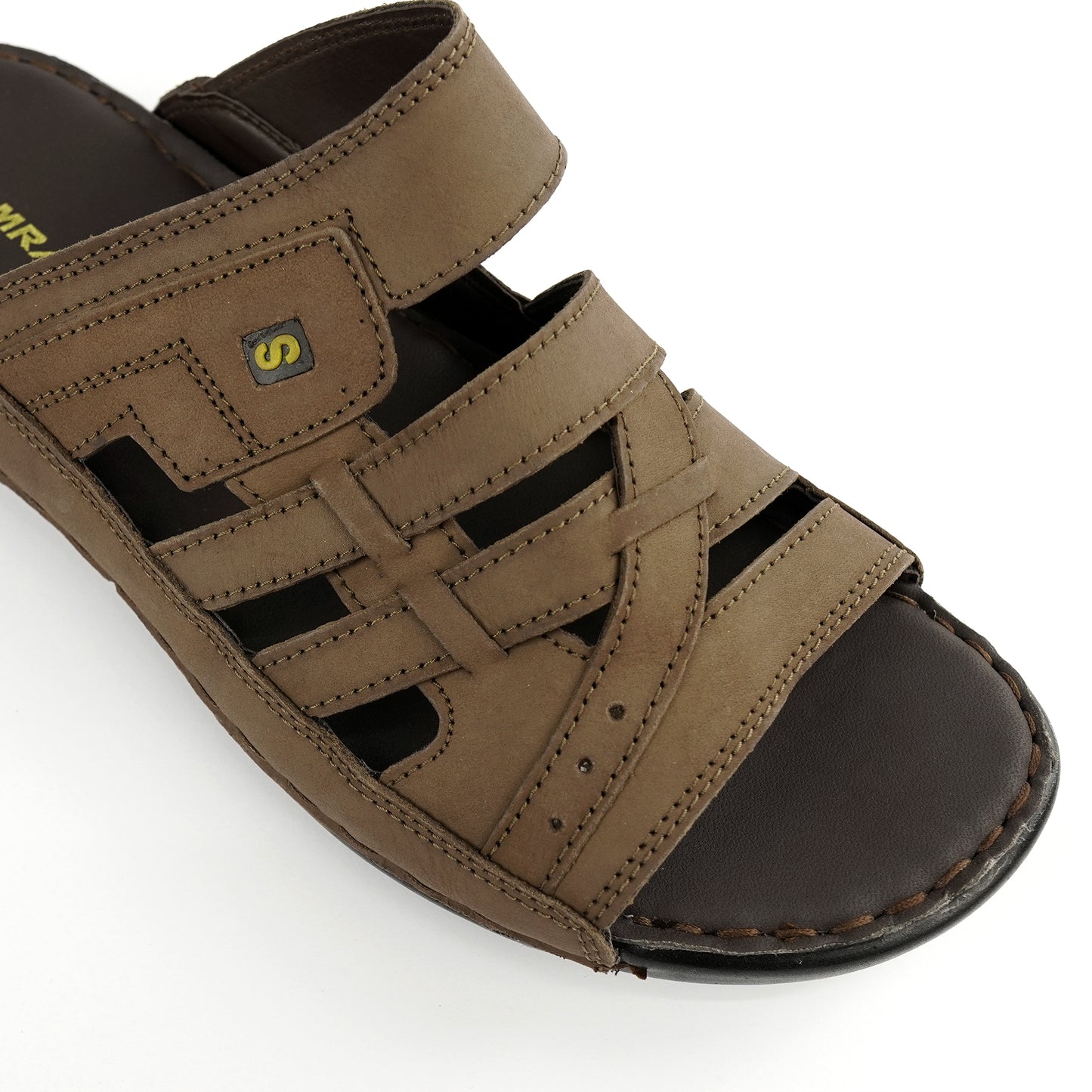 Classic Brown Nubuck Leather Comfort Mens Slipper SCD-213 PSM-9475