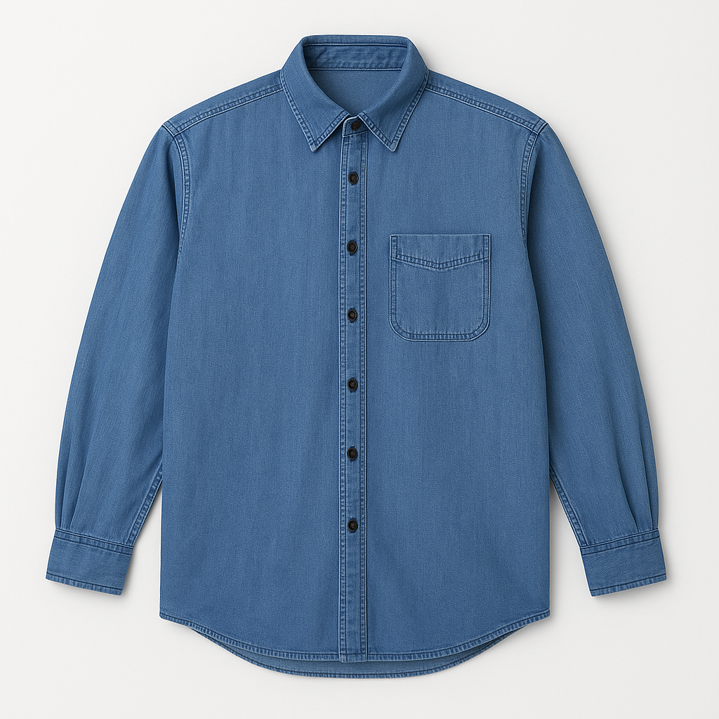 Classic Medium Blue Regular Fit Denim Shirt PSM-10282