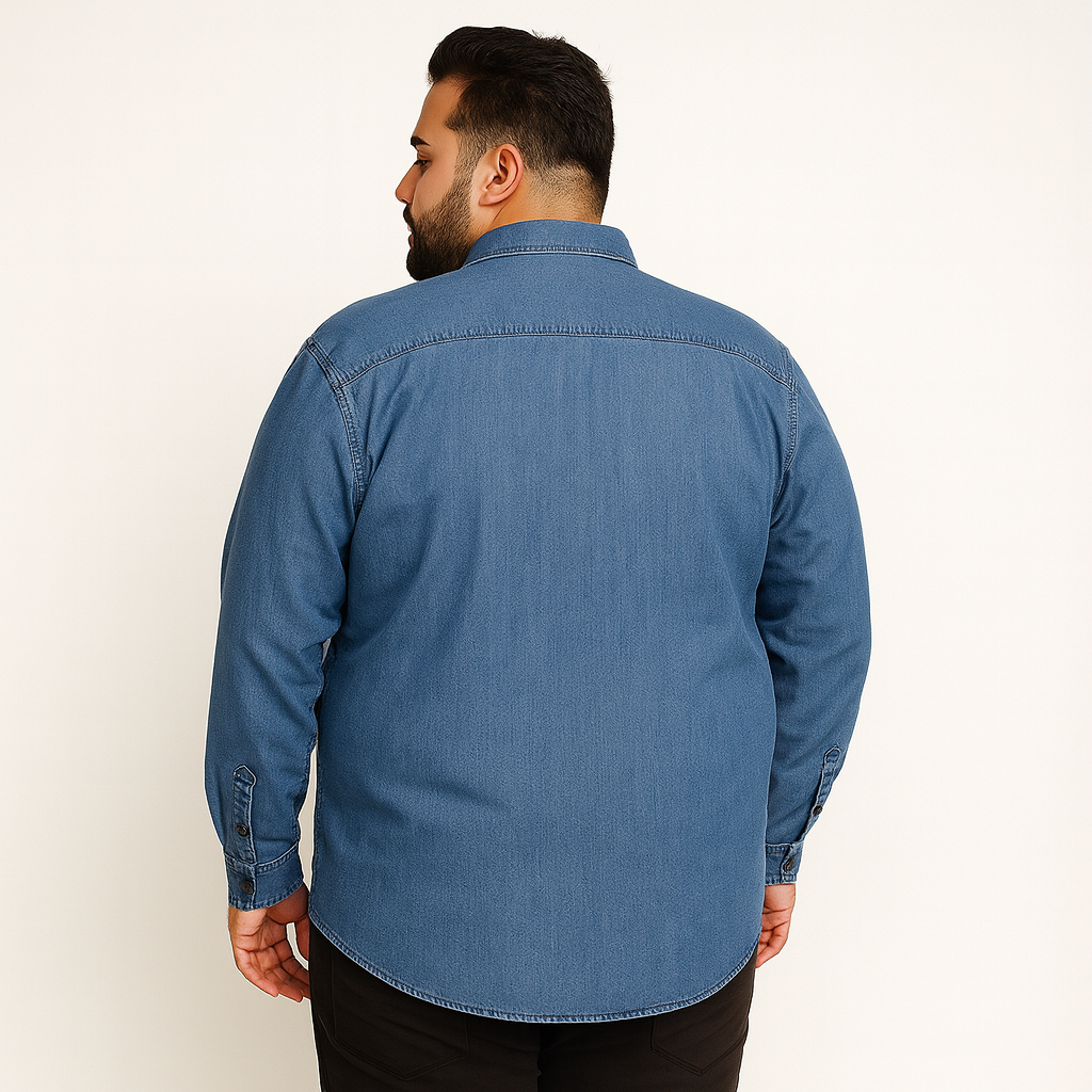 Classic Medium Blue Regular Fit Denim Shirt PSM-10282