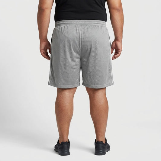 Classic Grey Mesh Polyester Sport Short